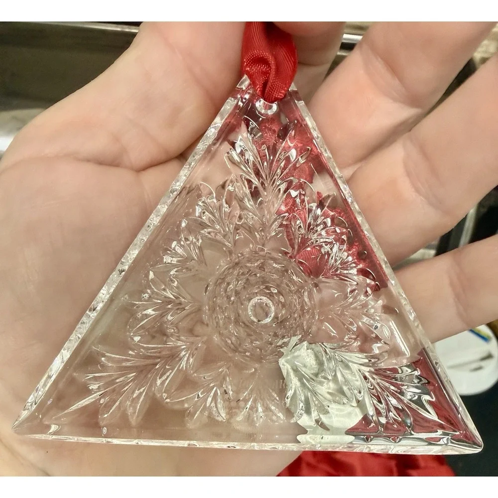 ~ 2017 WATERFORD Christmas NEW YEARS Ornament TRIANGLE TIME SQUARE 3